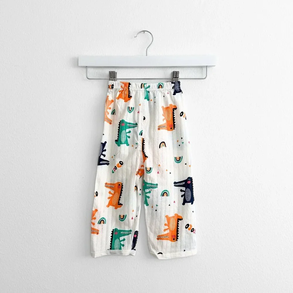 NWT Cute Boys Sleep N' Play Long Sleeve Top & Pants Pajamas 2 Piece Set Crocs 8Y